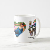 Mug Custom modern love 4 photo collage pour couples (Devant droit)