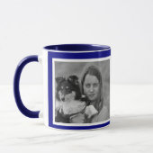 Mug Custom Modern Navy bleu 2 photo collage (Gauche)