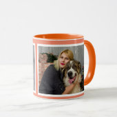 Mug Custom Modern orange 2 photo collage (Devant droit)