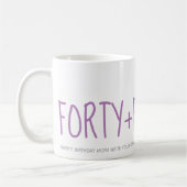 Mug Custom Modern Purple 40 Fabuleux cadeau d'annivers (Gauche)