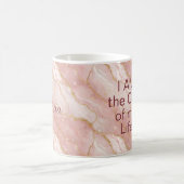 Mug Custom Modern Rose Quartz Marble Gold Glitter (Centre)