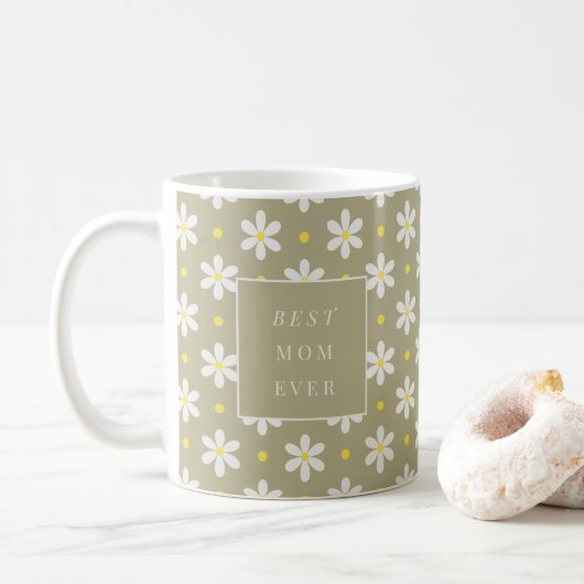 Mug Custom Mother's Day Gift Personalized Daisy (Avec donut)