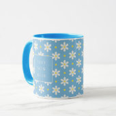 Mug Custom Mother's Day Gift Personalized Daisy (Devant gauche)