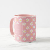 Mug Custom Mother's Day Gift Personalized Daisy (Devant gauche)