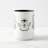 Mug Custom Mystical Celestial Luna Moth Gothic Witchy (Centre)