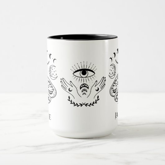 Mug Custom Mystical Celestial Luna Moth Gothic Witchy  (Centre)