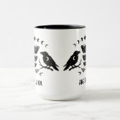 Mug Custom Mystical Celestial Moth & Crows Goth Witchy (Centre)