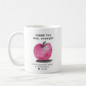 Mug Custom Name Apple Personalized Teacher Thank You (Gauche)