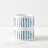 Mug Custom Name Auntie, Watercolor Blue Stripe  (Centre)