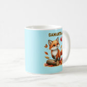 Mug Custom Name Autumn Fox Cup (Devant droit)