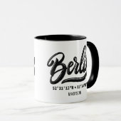 Mug Custom Name Berlin Germany Coordinates (Devant droit)