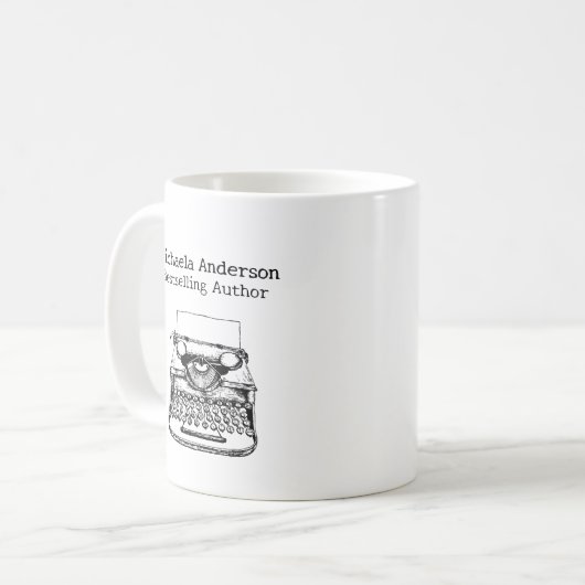 Mug Custom Name Bestselling Author Writer Gift (Devant gauche)