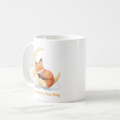 Mug Custom Name Cute Watercolor Baby Fox Nursery Gift  (Devant gauche)
