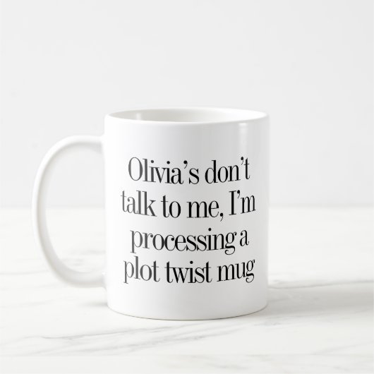 Mug Custom Name Funny Quote Book Lovers Moody (Gauche)