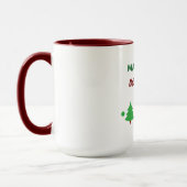 Mug Custom Name Funny Thinking Drink Christmas Trees (Gauche)