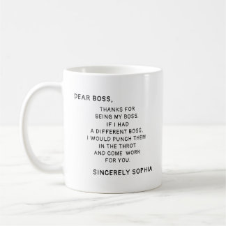 Mug Custom Name Gift for Best Boss Friend Funny Boss 