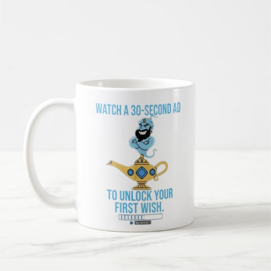Mug Custom name magic genie lamp (Gauche)