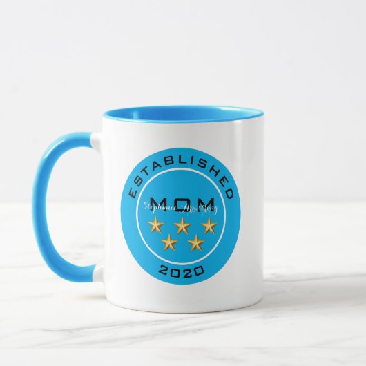 Mug Custom Name Mug, cadeau de la fête des mères cinq  (Gauche)