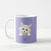 Mug Custom Name Personalized Kitten Art Gift (Gauche)