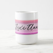 Mug Custom Name Pink Glass Effect | Personalized (Centre)