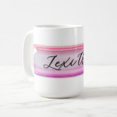 Mug Custom Name Pink Glass Effect | Personalized (Devant gauche)
