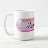 Mug Custom Name Pink Glass Effect | Personalized (Gauche)