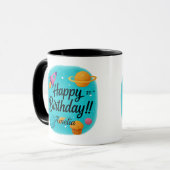 Mug Custom Name Turquoise 21st Birthday (Devant gauche)