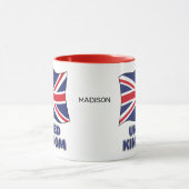 Mug Custom Name United Kingdom Flag (Centre)