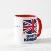 Mug Custom Name United Kingdom Flag (Devant droit)