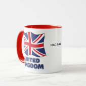 Mug Custom Name United Kingdom Flag (Devant gauche)