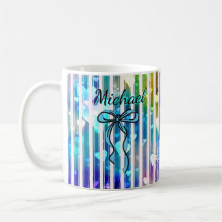 Mug Custom Name Valentine | Personalized Blue For Him