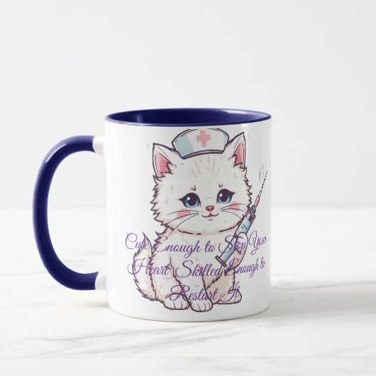 Mug Custom Nurse Cat Skilled Enough (Gauche)