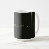 Mug Custom pastel grey personalized minimalist name (Devant droit)