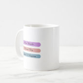 Mug Custom Pastel Motivational Quote Design (Devant gauche)