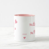 Mug Custom Pastel Pink Labrador Valentine Mug, Name (Centre)