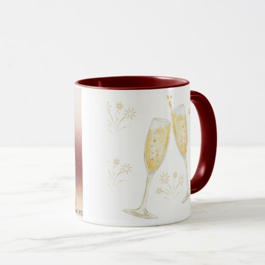 Mug custom, personalized, new year, photo mug, gift, (Devant droit)