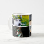 Mug Custom Pet 4 Photo Collage for Cat Dog Lovers gift (Devant gauche)