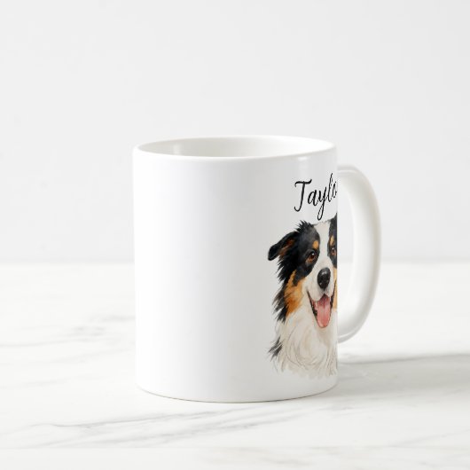 Mug Custom Pet from Photo & Name – Personalized Dog (Devant droit)