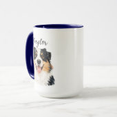 Mug Custom Pet from Photo & Name – Personalized Dog (Devant gauche)