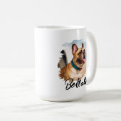Mug Custom Pet Photo and Name Typography (Devant droit)