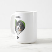 Mug Custom Pet Photo Name, Minimal Modern Typography (Devant gauche)