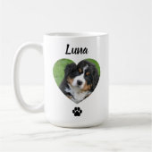 Mug Custom Pet Photo Name, Minimal Modern Typography (Gauche)
