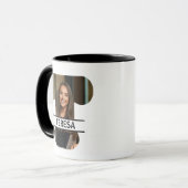 Mug Custom Photo and Name Letter 'T' (Devant gauche)