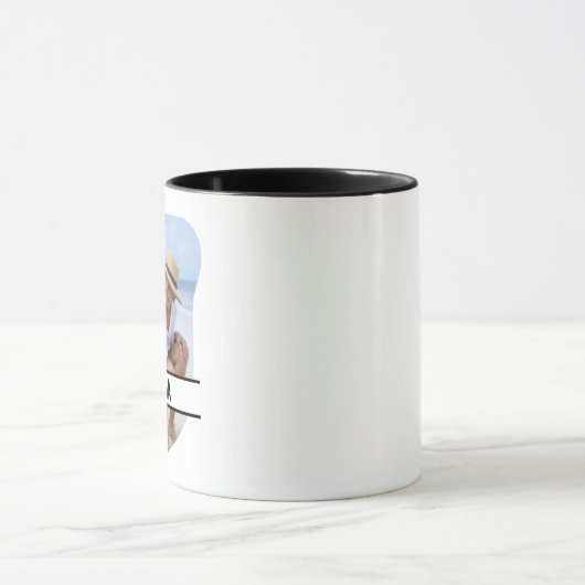 Mug Custom Photo and Name Letter 'U' (Centre)
