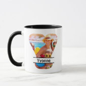 Mug Custom Photo and Name Letter 'Y' (Gauche)