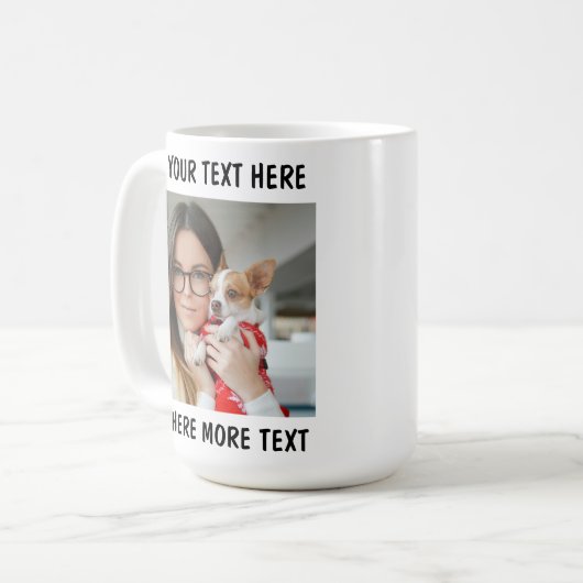 Mug Custom Photo and Text Or Name (Devant gauche)