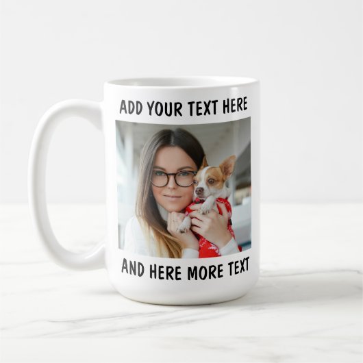 Mug Custom Photo and Text Or Name (Gauche)