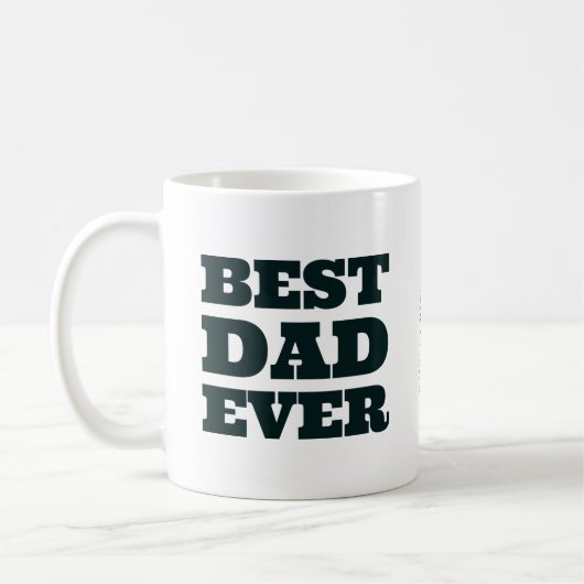 Mug Custom Photo Best Dad Ever Personalized Gift (Gauche)