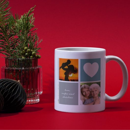 Mug Custom Photo Collage with Sentimental Message