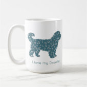 Mug Custom Photo Doodle Mom Personalized Name Teal (Gauche)